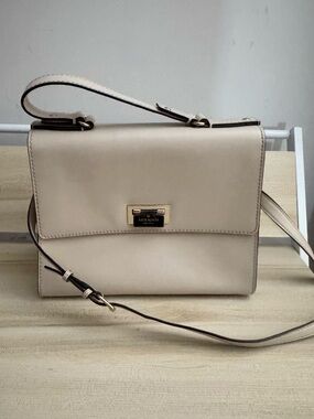 Kate Spade Doris New York Cream Leather Top-Handle Crossbody Bag